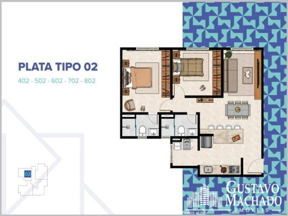 Imagem Apartamento com 2 Quartos à Venda, 67 m² em Jardim Belvedere - Volta Redonda