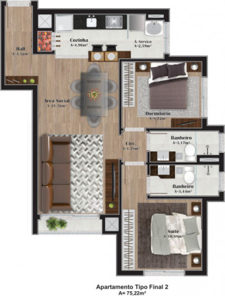 Imagem Apartamento com 2 Quartos à Venda, 79 m² em Vila Suiça - Gramado