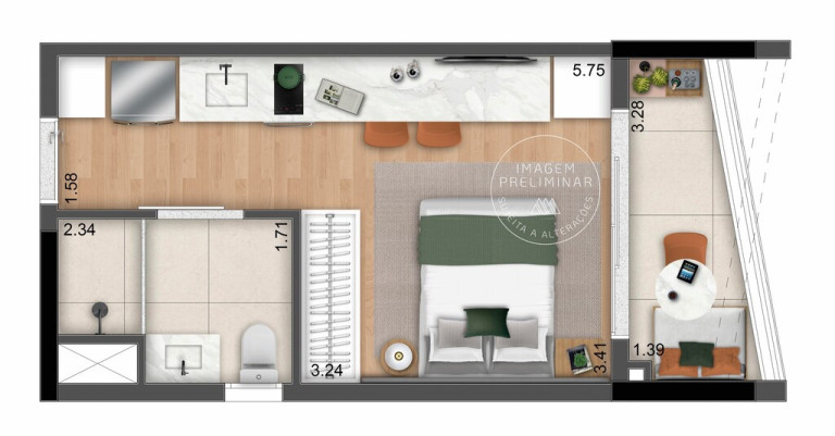 Imagem Apartamento com 1 Quarto à Venda, 26 m² em Moema - São Paulo