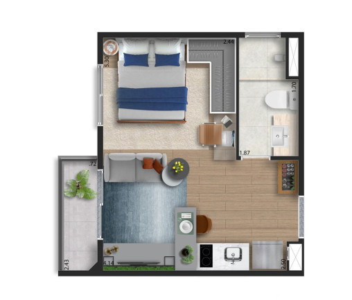 Apartamento com 1 Quarto à Venda, 28 m² em Vila Romana - São Paulo