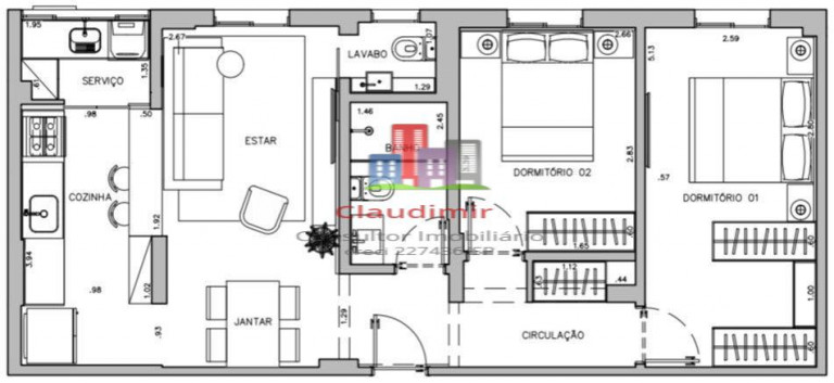 Apartamento com 2 Quartos à Venda ou Locação, 64 m² em Itaim Bibi - São Paulo