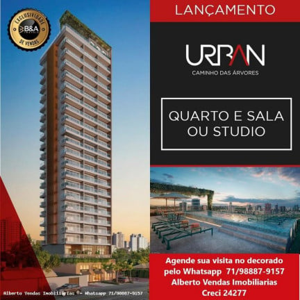 Imagem Apartamento com 1 Quarto à Venda, 29 m² em Caminho Das árvores - Salvador