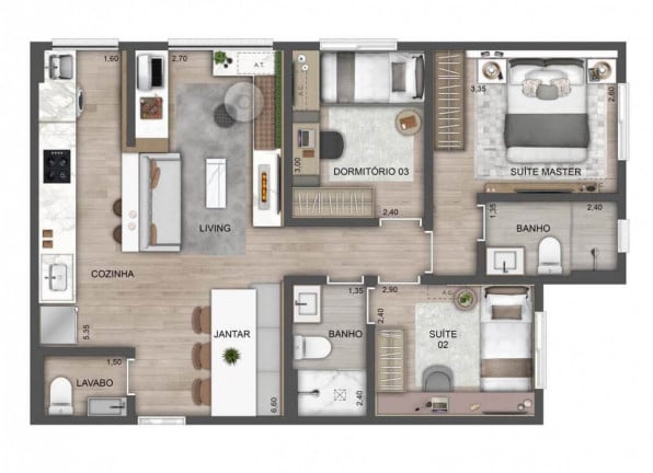 Imagem Apartamento com 2 Quartos à Venda, 154 m² em Butantã - São Paulo