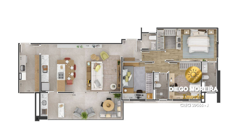 Imagem Apartamento com 2 Quartos à Venda, 79 m² em Condomínio Residencial E Comercial Fazenda Santa Petronilla - Bragança Paulista