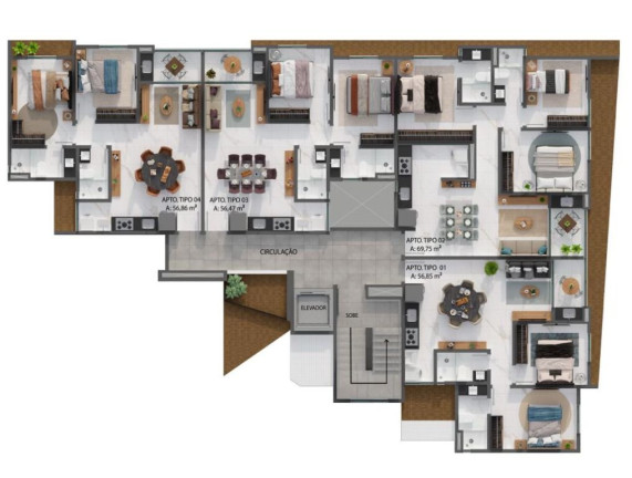 Imagem Apartamento com 2 Quartos à Venda, 56 m² em Jardim São Paulo - João Pessoa