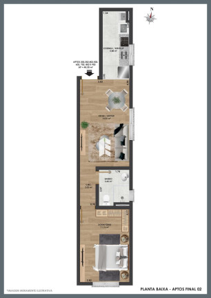 Imagem Apartamento com 1 Quarto à Venda, 44 m² em Bonfim - Santa Maria