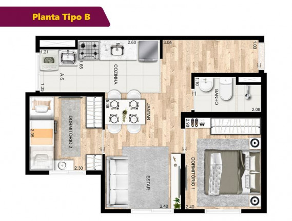 Apartamento com 2 Quartos à Venda, 34 m² em Artur Alvim - São Paulo
