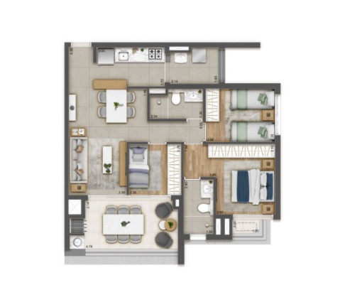 Imagem Apartamento com 2 Quartos à Venda, 63 m² em Vila Matilde - São Paulo