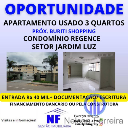 Imagem Apartamento com 3 Quartos à Venda, 59 m² em Jardim Luz - Aparecida De Goiânia