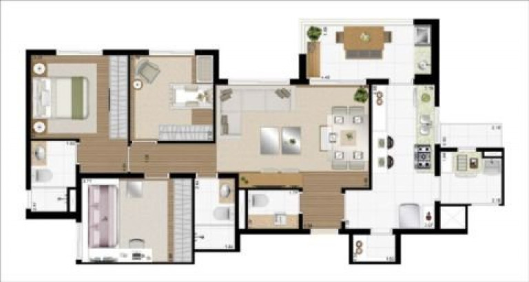 Imagem Apartamento com 3 Quartos à Venda, 94 m² em -- - --