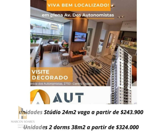 Imagem Apartamento com 2 Quartos à Venda, 38 m² em Centro - Osasco