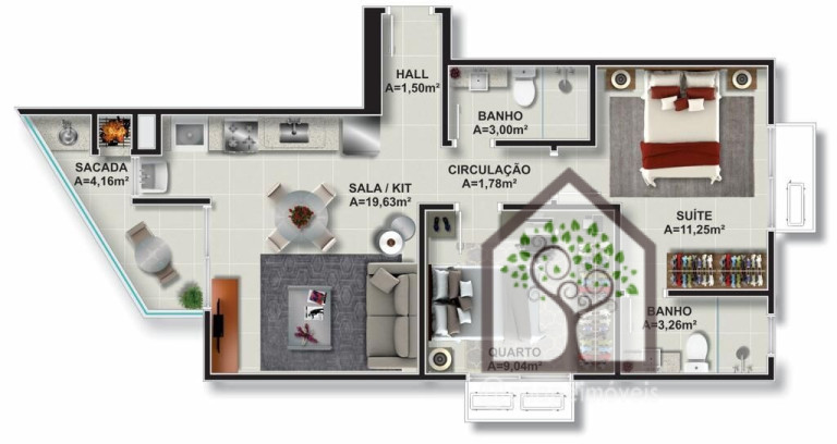 Imagem Apartamento com 3 Quartos à Venda, 95 m² em Itacorubi - Florianópolis