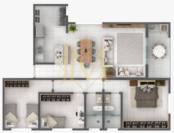 Imagem Apartamento com 3 Quartos à Venda, 95 m² em Belvedere - Coronel Fabriciano