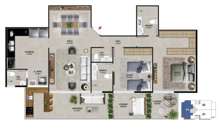 Imagem Apartamento com 2 Quartos à Venda, 106 m² em Barra Da Tijuca - Rio De Janeiro