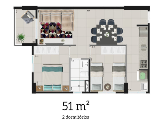Apartamento com 2 Quartos à Venda, 51 m² em Tatuapé - São Paulo