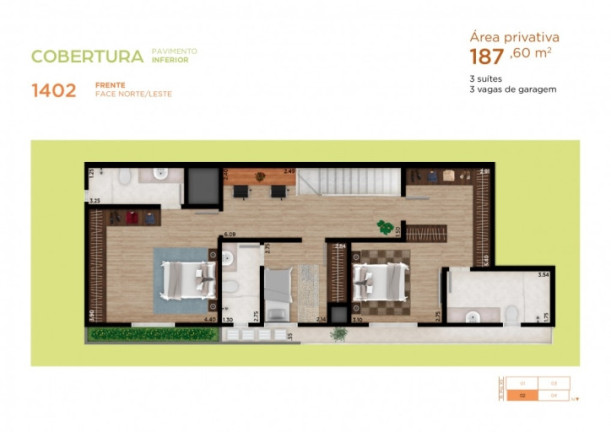 Imagem Apartamento com 3 Quartos à Venda, 87 m² em Cancelli - Cascavel
