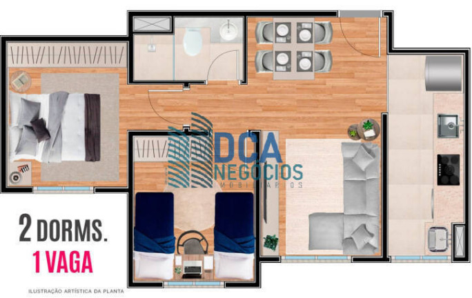 Imagem Apartamento com 2 Quartos à Venda, 42 m² em Parque Novo Horizonte - São José Dos Campos