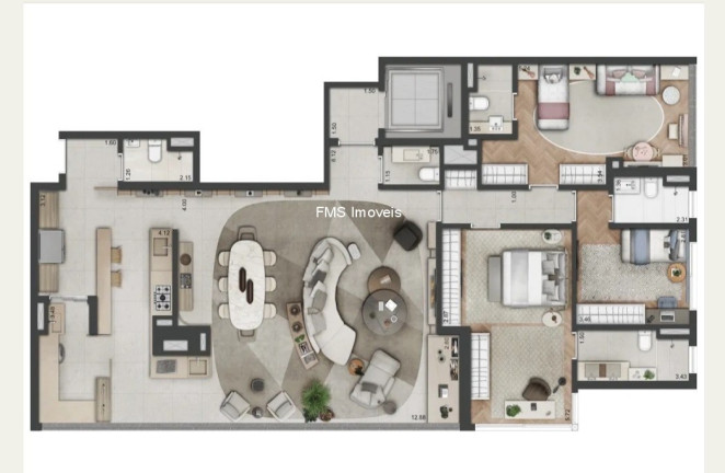 Apartamento com 3 Quartos à Venda, 186 m² em Cidade Jardim - São Paulo