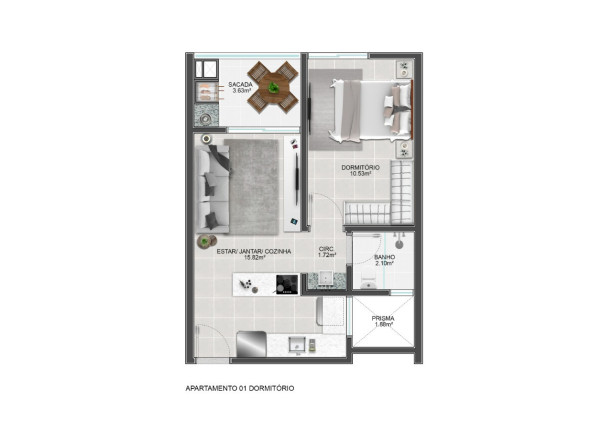 Apartamento com 1 Quarto à Venda, 51 m² em Abraão - Florianópolis