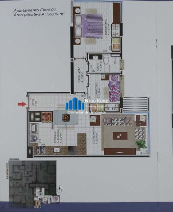 Imagem Apartamento com 2 Quartos à Venda, 79 m² em Botafogo - Bento Gonçalves