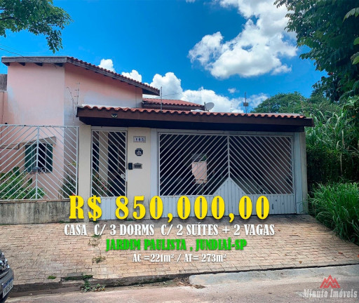 Imagem Casa com 3 Quartos à Venda, 221 m² em Jardim Paulista I - Jundiaí