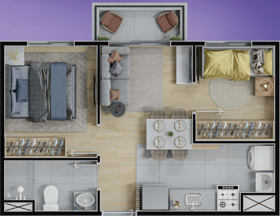Imagem Apartamento com 2 Quartos à Venda, 36 m² em Vila Das Belezas - São Paulo