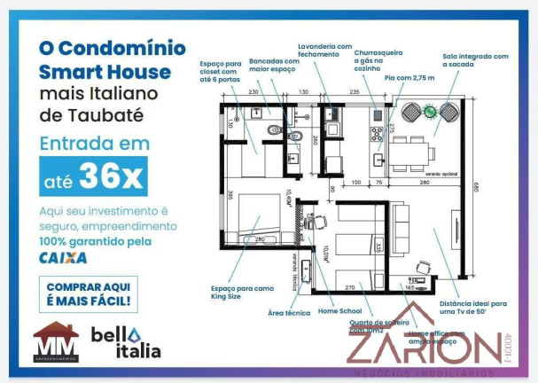 Imagem Apartamento com 2 Quartos à Venda, 73 m² em Quiririm - Taubaté