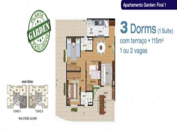 Apartamento com 2 Quartos à Venda, 54 m² em Vila Pires - Santo Andre