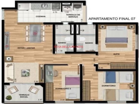 Imagem Apartamento com 2 Quartos à Venda, 52 m² em Vila Municipal - Jundiaí