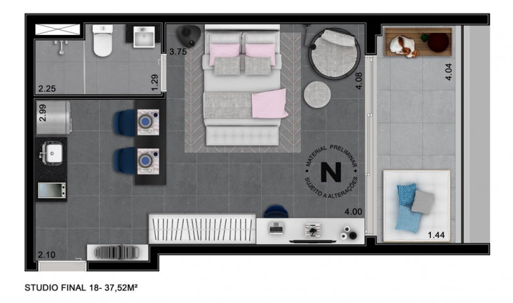 Imagem Studio com 1 Quarto à Venda, 32 m² em Consolação - São Paulo