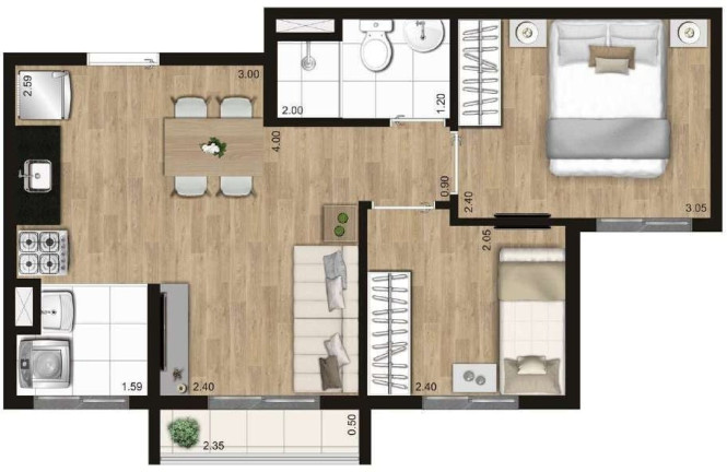 Apartamento com 2 Quartos à Venda, 35 m² em Freguesia Do ó - São Paulo
