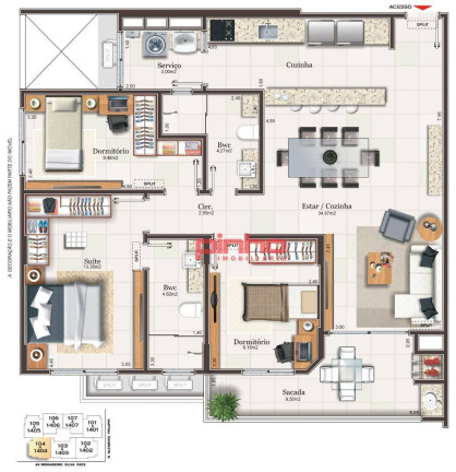 Imagem Apartamento com 2 Quartos à Venda, 96 m² em Campinas - São José