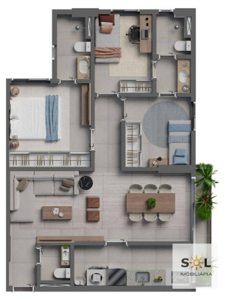 Apartamento com 3 Quartos à Venda, 91 m² em Setor Bueno - Goiânia