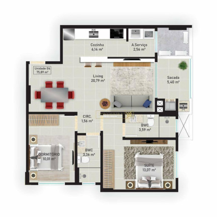 Imagem Apartamento com 2 Quartos à Venda, 137 m² em Barreiros - São José