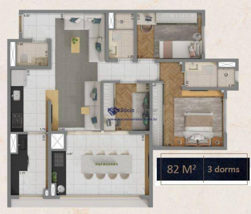 Apartamento com 2 Quartos à Venda, 71 m² em Vila Albertina - São Paulo