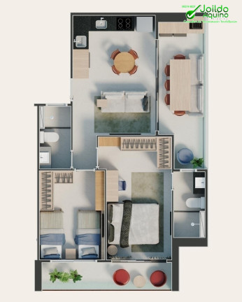 Imagem Apartamento com 1 Quarto à Venda, 37 m² em Aldeota - Fortaleza