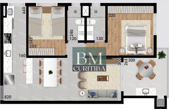Imagem Apartamento com 2 Quartos à Venda, 77 m²em água Verde - Curitiba