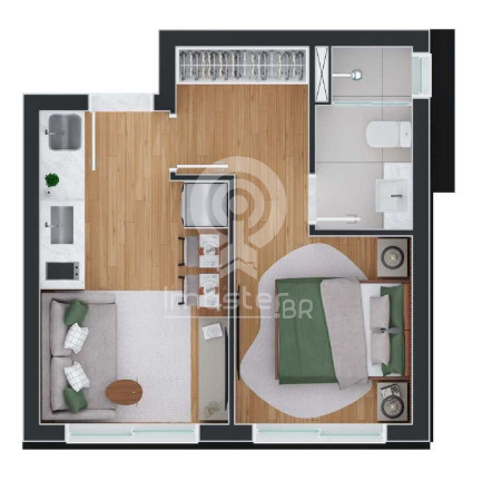 Imagem Apartamento com 1 Quarto à Venda, 25 m² em Rebouças - Curitiba