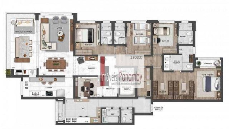 Apartamento com 4 Quartos à Venda, 220 m² em Vila Romana - São Paulo