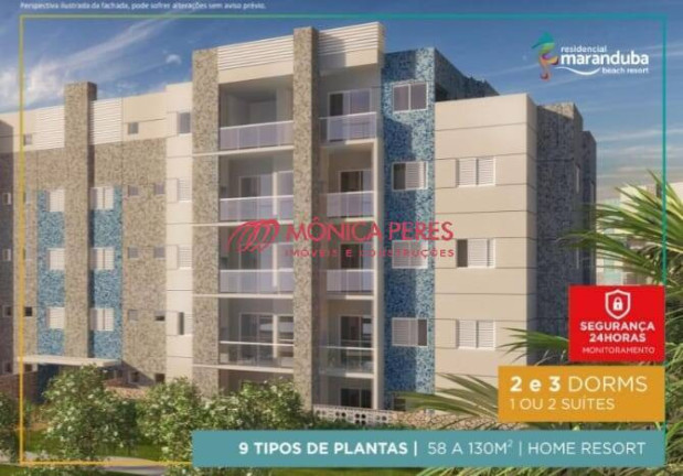 Apartamento com 2 Quartos à Venda, 58 m² em Maranduba - Ubatuba