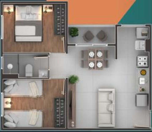 Imagem Apartamento com 2 Quartos à Venda, 46 m² em Vila Nova Aparecida - Mogi Das Cruzes