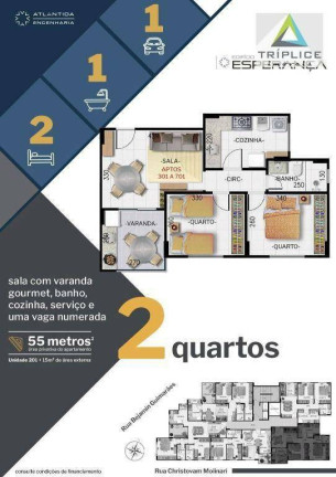 Imagem Apartamento com 2 Quartos à Venda, 62 m² em Morro Da Glória - Juiz De Fora