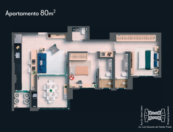 Imagem Apartamento com 2 Quartos à Venda, 80 m² em Vila Do Golf - Ribeirão Preto