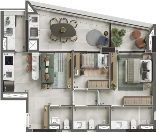 Apartamento com 3 Quartos à Venda, 114 m² em Ibirapuera - São Paulo