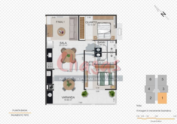 Imagem Apartamento com 1 Quarto à Venda, 50 m² em Sumaré - Caraguatatuba