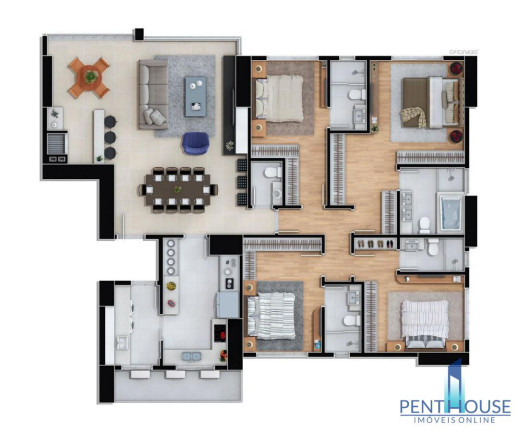 Imagem Apartamento com 4 Quartos à Venda, 165 m² em Centro - Balneário Camboriú