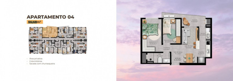 Imagem Apartamento com 2 Quartos à Venda, 54 m² em Itoupava Norte - Blumenau