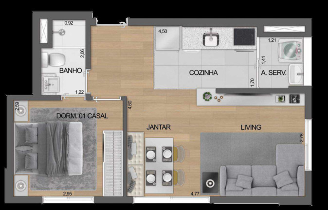 Imagem Apartamento com 2 Quartos à Venda, 38 m² em Moema - São Paulo