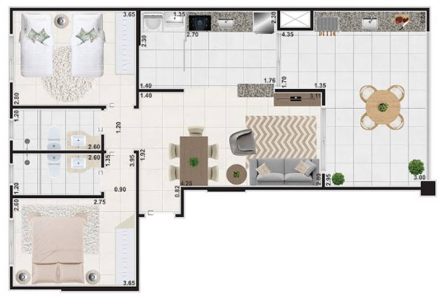 Imagem Apartamento com 2 Quartos à Venda, 80 m² em Jardim Virginia - Guaruja