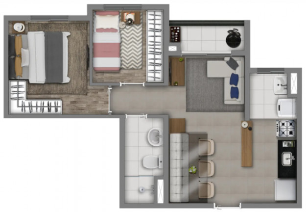 Imagem Apartamento com 2 Quartos à Venda, 38 m² em Loteamento City Jaragua - São Paulo